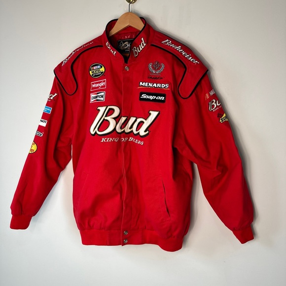 Vintage Budweiser Racing Nascar Jacket Chase Authentics Dale Earnhardt Size XL - Picture 7 of 15
